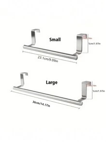 2種尺寸的廚房櫥櫃門上毛巾架掛架浴室置物架家庭收納掛鉤長牆鉤