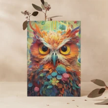 5 件/套無框感恩節、聖誕節和新年裝飾品,時尚藝術和創意風格海報,適合臥室牆壁、家居日常和節日派對裝飾