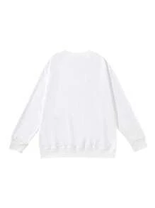 花卉和字母時尚印花休閒圓領女士家居服裝上衣