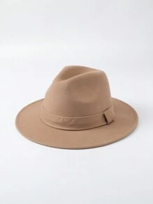 1頂復古格紋爵士帽（女款）,秋冬時尚的男女通用平頂街頭帽 - 杏色 - 查看 3