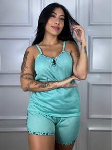 Women Pajama Sets - màu xanh lá - Xem 1
