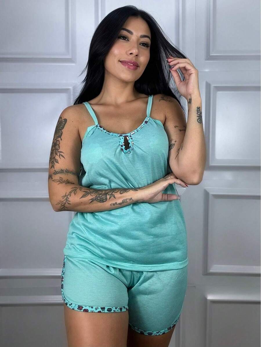 Women Pajama Sets - màu xanh lá - Xem 1