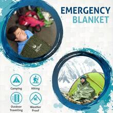 1 件戶外緊急保暖毯 - 在露營、健行、生存、馬拉松和寒冷天氣期間保持溫暖 - 輕便便攜,由生存箔材料製成