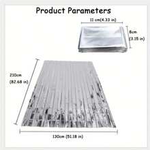 1 件戶外緊急保暖毯 - 在露營、健行、生存、馬拉松和寒冷天氣期間保持溫暖 - 輕便便攜,由生存箔材料製成