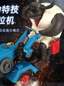 Juguete Toro Tractor, Con Luces Led, Movimiento Y Musical - Naranja - Ver 4