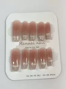 10pcs Aurora Ultra Thin False Nail Tips Without Traces Of Grinding And Folding, Special For Manicure Press On Nails Nail Supplies