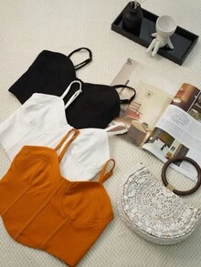 Women Tank Tops & Camis - Màu be - Xem 2