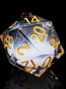 JOYLORD D&D LiquidCore 锋利边缘骰子套装 - 7 件套树脂多面体 D&D 骰子系列 - 精致的液体设计 - 非常适合 RPG 角色扮演 - 包括 D20、D10、D8、D6、D4 骰子 - 白色 - 查看 2