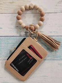钱包钥匙扣腕带西部牛仔手链卡包棕色卡包卡套钱包钥匙扣卡夹钱包名片夹信用卡夹身份证夹女士 - 棕色 - 查看 8