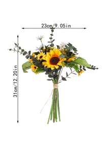 1pc Sunflower Bridal Bouquet - Yellow - View 3