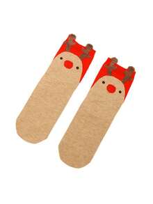 5 Giáng sinh Đỏ  Họa tiết gấu Vớ giữa bắp chân , Thích hợp Đối với Mặc hàng ngày , Đối với 12-18 Tháng Em bé - Nhiều màu - Xem 6