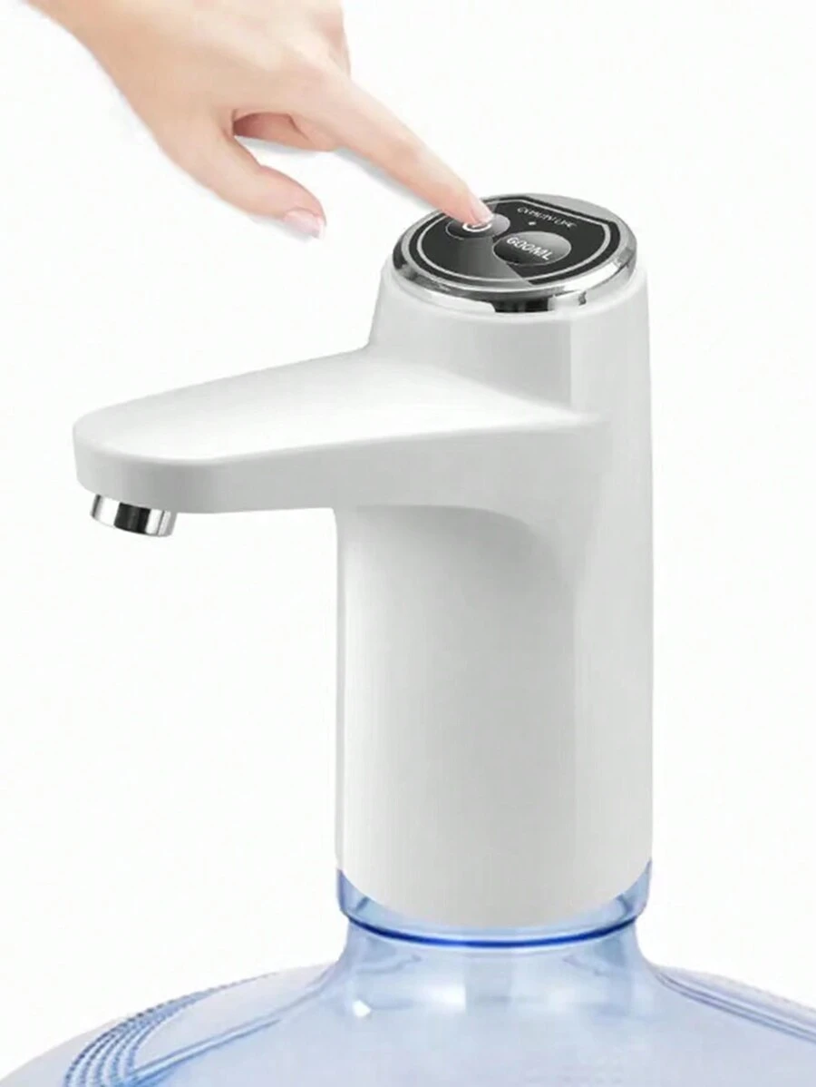 Automatic Water Dispenser Electric Water Pump Button Controls Usb Charging Kitchen Office Outdoor Water Dispenser Wine Extractor - 白色 - 查看 1