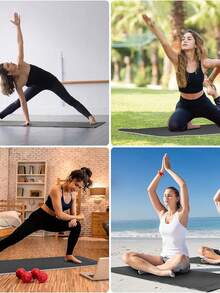 Tapete Alfombrilla Para Yoga Pilates Antideslizante Ejercicio Hogar Gimnasio Actividades - Rosa Pálido - Ver 8