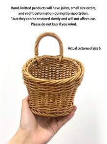 3 قطع/2 قطع/1 قطعة، سلال نسيج بلاستيكية، سلال جدارية عتيقة، سلال تخزين الثوم والزنجبيل للمطبخ، سلال تنظيم المنزل، سلال للفاكهة والخضراوات، مستلزمات المطبخ، أحواض للنباتات المعدنية، سلال معلقة حديثة من الحبال والقش للمناظر الطبيعية الساحلية لديكور الباحة - بني - مشاهدة 10