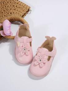 Baby Shoes With Sweet Decorations - Pink - View 3