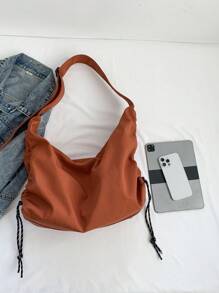 Túi Crossbody Nữ màu trơn Có thể điều chỉnh được không giớ tính - Đỏ - Xem 9
