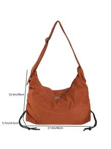Túi Crossbody Nữ màu trơn Có thể điều chỉnh được không giớ tính - Đỏ - Xem 11