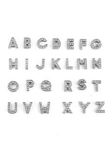 1入組鉆石26個英文字母e鞋飾,可拆卸的diy鞋履花飾園林鞋裝