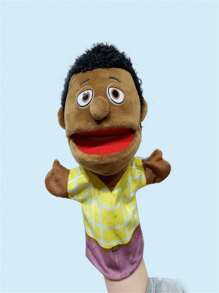 爸爸手套偶,毛絨手套偶,扮演家庭成員的偶,13.4英寸,聖誕、萬聖節、感恩節禮物說故事玩具