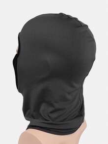1pc Men's Black Mesh Breathable Dustproof Face Mask For Biking, Motorcycling, Windproof And Sun Protection