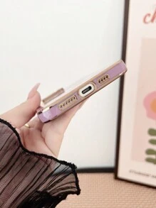 1 件时尚高品质蝴蝶电镀保护手机壳，兼容 15、15 Pro Max、12 Pro Max、13 Pro Max、14 Pro Max、13、14、11、12 Pro、14、XS、XR、7/8P、7/8，兼容三星 A13 4G、A22、A21S、A51 4G、S22 Ultra、A33 5G、A53、A23、S23 Ultra、S24、S23、A73，兼容三星，兼容 Redmi，兼容 OPPO，兼容 MOTO - 送给姐妹的好礼物 - 紫色 - 查看 5