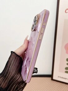 1 件时尚高品质蝴蝶电镀保护手机壳，兼容 15、15 Pro Max、12 Pro Max、13 Pro Max、14 Pro Max、13、14、11、12 Pro、14、XS、XR、7/8P、7/8，兼容三星 A13 4G、A22、A21S、A51 4G、S22 Ultra、A33 5G、A53、A23、S23 Ultra、S24、S23、A73，兼容三星，兼容 Redmi，兼容 OPPO，兼容 MOTO - 送给姐妹的好礼物 - 紫色 - 查看 4