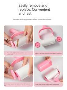 105入組除毛器,適用於汽車地毯、汽車座椅、汽車內飾細節,除毛器適用於家具、沙發、衣服 - 3件替換芯(105撕) - 查看 8