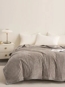 một miếng Dày Màu thuần lông tơ Chăn Cho Giường , Đa chức năng Mềm mại ấm áp Polyester Chất xơ Chăn Đối với Phòng khách Phòng ngủ , Nhiều loại Kích thước Có sẵn - Xám - Xem 4