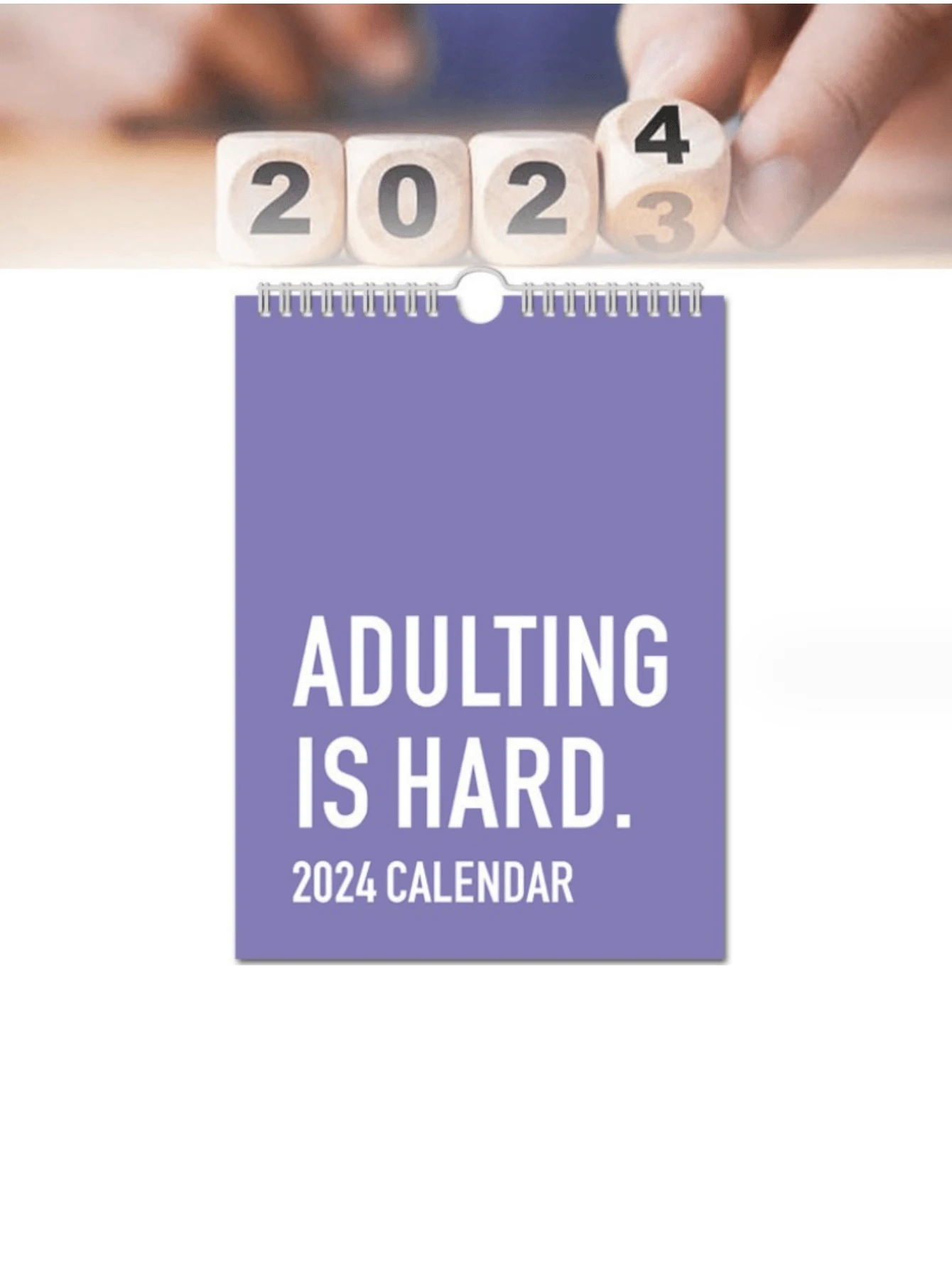 Calendario Colgante De Lista De Tareas De Calendario De Pared 2024, Para Adultos Difíciles De 2024 - Morado - Ver 1