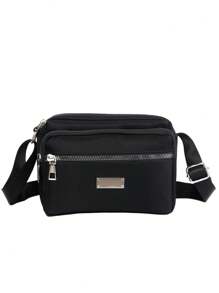 Fashionable Simple Black Crossbody Bag For Women, Suitable For Daily Commute, School, Travel Etc. With Pockets For Small Items, Mobile Phone And Wallet - Black - View 3