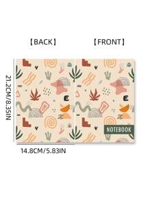 1 Notebook With 60 Sheets/120 Pages In A5 Size, Clear Matte Pp Material And Horizontal Ruling In Desert Oasis Series, American Style Spring Binder And Water-resistant - Multicolor - View 4