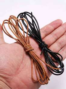 5 Meters 1-3mm Genuine Cow Leather Round Thong Cord DIY Bracelet Findings Rope String For Jewelry Making - Multicolor - View 3