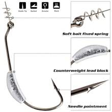 SOUGAYILANG 5 cái Móc câu cá Với Chì Qủa tặng 5 cái Mềm mại Mồi câu cá Đầu gá Crank Cái móc Đối với Bass Câu cá  Bù lại Cái móc - Có sẵn In 3G , 3.5g , 4G , 6.6g , Và Câu cá  Cân nặng Cái móc - Bạc - Xem 4