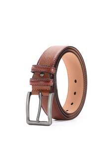 1pc Men's Camel-colored Alloy Tpu Buckle Belt, Simple And Versatile For Daily Use - Camel - View 2