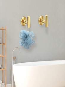 1入不銹鋼掛鉤,法式金色浴室掛鉤,適用於沐浴球和浴巾,承重500g/1.1lb - 金色 - 查看 2