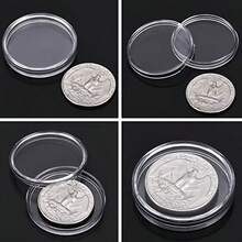 1入裝膠囊圓形塑料盒附儲物盒,用於收藏徽章收藏紀念保護,徽章收納盒(30mm,100個),聖誕、萬聖節、感恩節禮物 - 無色 - 查看 4