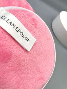 3/包,玫紅化妝撲,水潔面,竹炭纖維材質,潔面卸妝撲,大號加厚,柔軟溫和。