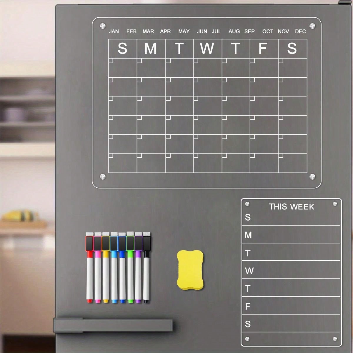 10pcs set acrylic weekly planning board includes 8 whiteboard markers