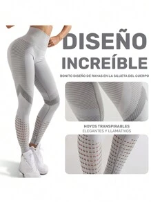 ONDA SHOP Leggins Deportivos Para Mujer Mallas Deportivas Gym Dama Sport easify - Gris - Ver 2