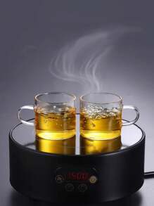 4 件組透明玻璃杯,適合在家喝茶、水或咖啡 - 白色 - 查看 7