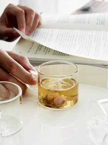 4 件組透明玻璃杯,適合在家喝茶、水或咖啡 - 白色 - 查看 2