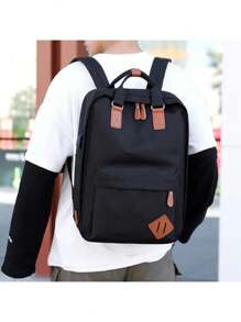 Mochila Multifuncional Impermeable con Puerto USB - Negro - Ver 3