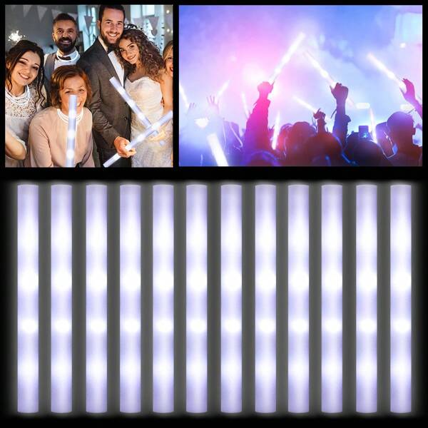 Bâtons lumineux en mousse LED, bâtons lumineux clignotants pour mariages, carnavals, festivals, concerts, fêtes et célébrations