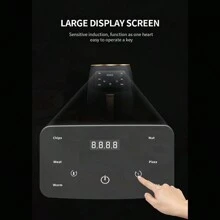 Household Touch Screen Air Fryer With Intelligent Control, 4.5l Large Capacity, Smokeless & Automatic Multi-Functional Fryer For Fries, Chicken Nuggets, Egg Tarts, Baked Sweet Potatoes, And Pizzas. - Black - View 6