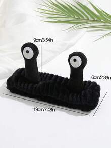 1 Miếng Đen Đơn giản & Dễ thương & Vui Thiết kế mắt Dây buộc tóc Đối với phụ nữ , Creative Ốc sên Mẫu Khuôn mặt Băng đô cài tóc - màu đen - Xem 6