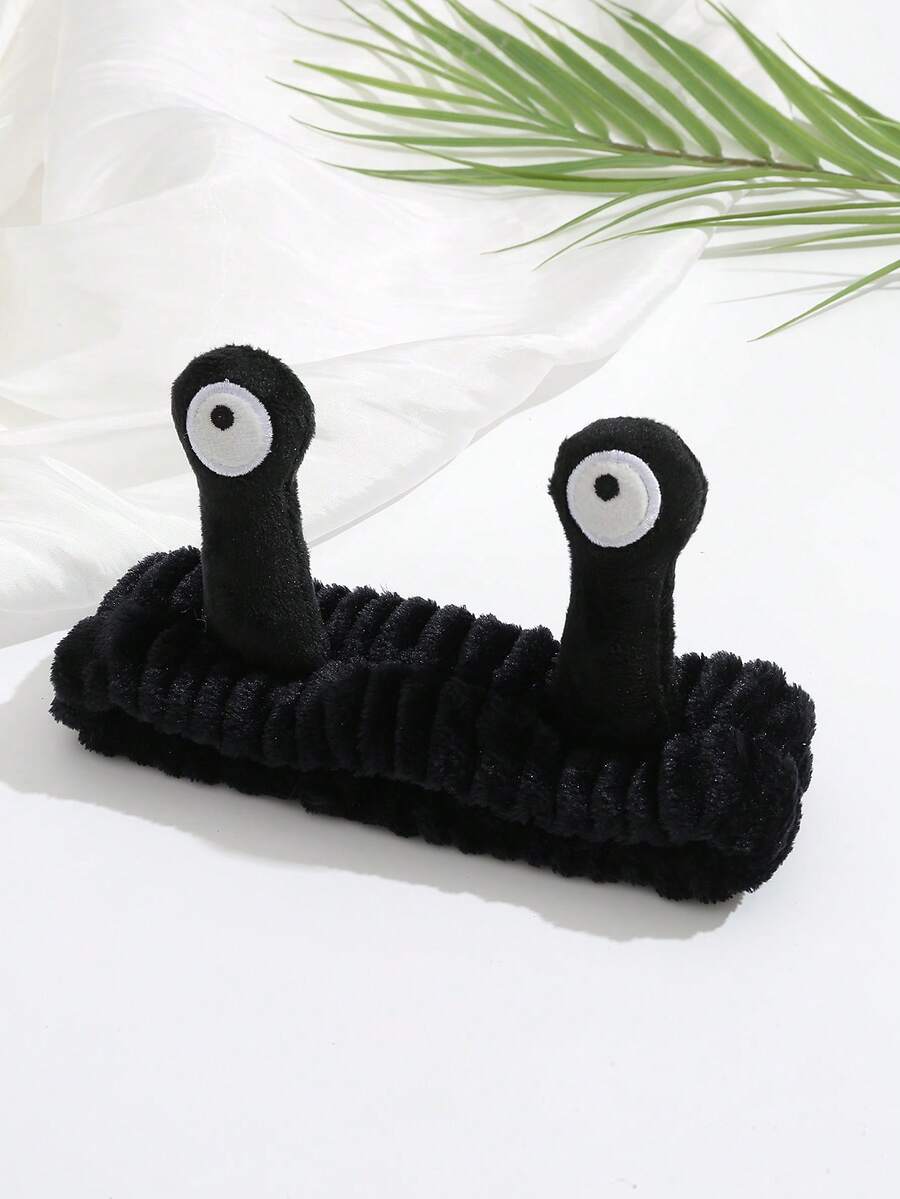 1 Miếng Đen Đơn giản & Dễ thương & Vui Thiết kế mắt Dây buộc tóc Đối với phụ nữ , Creative Ốc sên Mẫu Khuôn mặt Băng đô cài tóc - màu đen - Xem 1