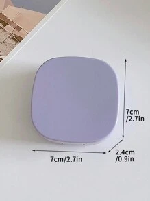 1 pieza Estuche portátil minimalista cuadrado para lentes de contacto, soporte de unicolor DIY para lentes de contacto - Multicolor - Ver 11