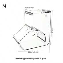 1入組小型寵物自動餵食器,防傾倒亞克力倉鼠自動餵食器,可固定於籠子上的食物碗,適用於松鼠,刺蝟,天竺鼠等,自動分配器 - 白色 - 查看 7
