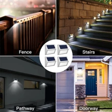 Solar Powered Decorative Outdoor Waterproof Wall-mounted Lamp For Courtyard, Staircase With Sensor - Warm Light - Warm Light - View 3