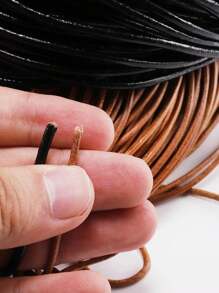 5 Meters 1-3mm Genuine Cow Leather Round Thong Cord DIY Bracelet Findings Rope String For Jewelry Making - Multicolor - View 5